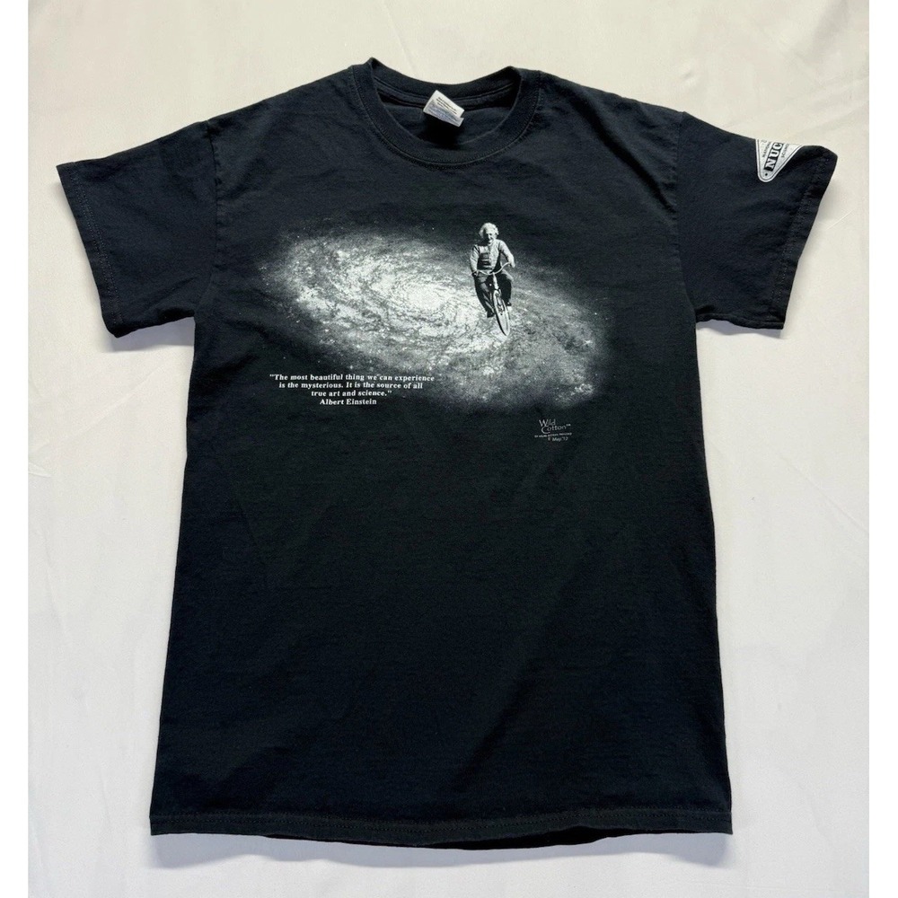 Einstein Galaxy Bike tee Small Black graphic science museum nuclear history
